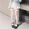Thigh Highs Stockings with Ruffle Trim Women Flower Lace Fishnet Over Knee Socks