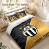 Custom Name Bedding Set 3 PiecesJuventus FC Print Duvet Cover + 2 Pillowcases Soft Bed Decor