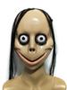 New Halloween Horror With Long Hair MO MO Mask Funny Mask V-shaped Mouth Mask With Hair Female Ghost Mask Roleplay MO Mask Masks