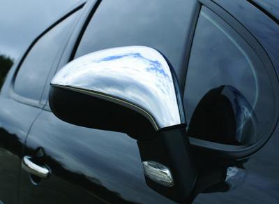 Covers for Mirrors (2 Pcs, Stainless Steel) OmsaLine - Italian Stainless Steel for Peugeot 308 2007-2013