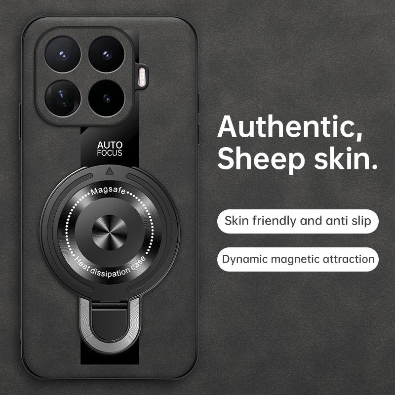Für Xiaomi 17T/17T Pro Hülle Premium Lammleder Patchwork U-Schild Ständer Verfügbar rutschfest Stoßfeste Abdeckung Für Xiaomi 17 T/17 T Pro