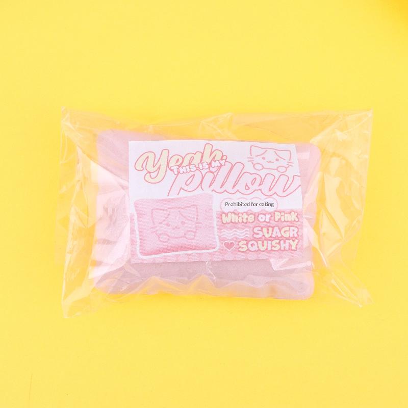 

Kawaii Cute Cat Square Pillow Squeezy Toy Slow Rebound Stress Relief Toys Sensory Fidget Toys For Kids Adults Relaxing Gifts as the picture