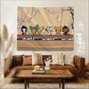 Japanese Tokidoki Tapestry Tapestry Art Printing Indian Buddha Wall Decoration Witchcraft Bohemian Hippie INS Home Decor