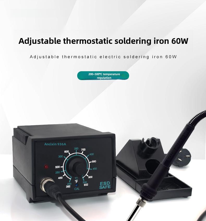 Lixin 936A Adjustable Temp Electric Soldering Iron with Digital Display & Anti-Static Features for Phone Repair