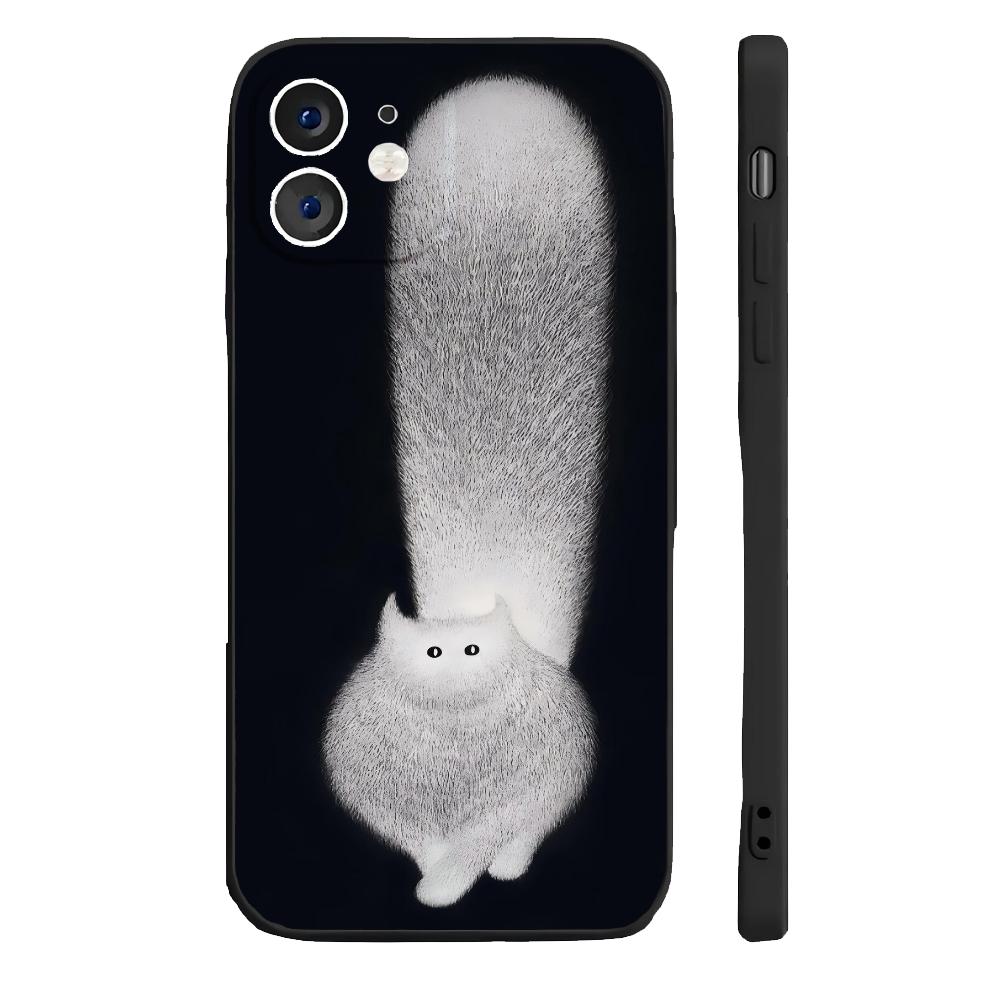 Puffer Cat, Coal Cat, Anorexia Cat 1 Phone Case Silicone Soft For IPhone 16 15 14 13 12 11 Plus Pro Max Plus