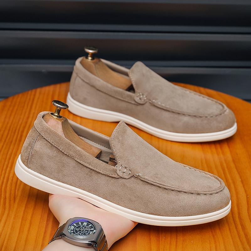 Fashion Lightweight Men Casual Shoes Lazy Shoes Male Breathable Slip-on Mens Suede Driving Shoes Comfortable Loafers Moccasins