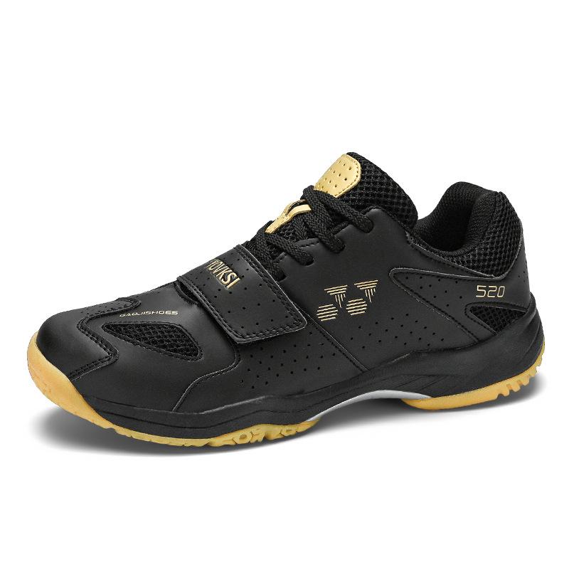 Men's Breathable Rotary Buckle Sports Shoes - Lightweight Casual Badminton and Tennis Trainers