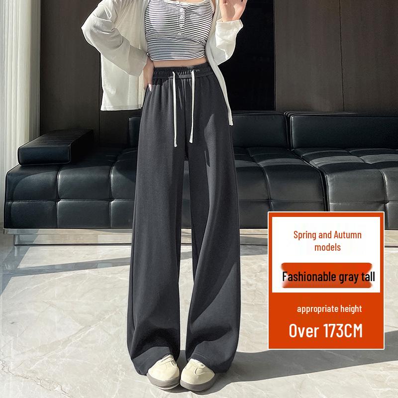 

Женские повседневные широкие спортивные штаны больших размеров с цветочным принтом, серо-белые – стройнящие, свободные, в весенне-осеннем стиле. 3XL