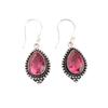 Pink Tourmaline Gemstone Earrings 925 Sterling Silver Handmade Jewelry For Her EE-164-7