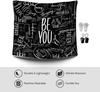 Black Tapestry Wall Hanging, Extra Large for Bedroom, Classroom, Dorm Room Decorations, Motivational Inspirational - 79L x 59H