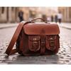 Men's Genuine Vintage Handdecore Leather Messenger Shoulder Laptop Bag Briefcas