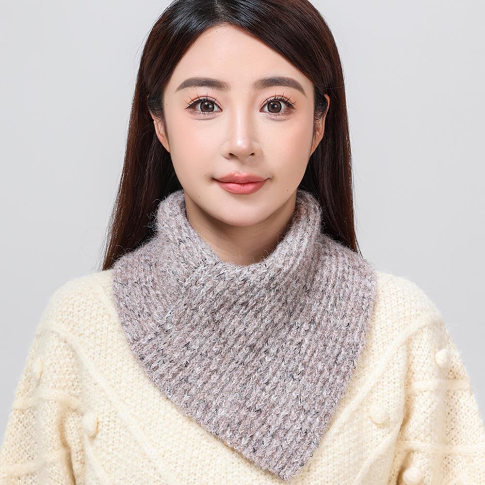 Triangle High Neck Scarves Knitted Fake Collar Scarf Woolen Knit Neck Cover Ring Scarf Imitation Cashmere Neck Warmer Scarf