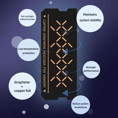 Thermal Pad Copper Foil Design Heat Dissipation Pad Antioxidant Graphene Coating for PC DDR5 DDR4 DDR3 Memory Module