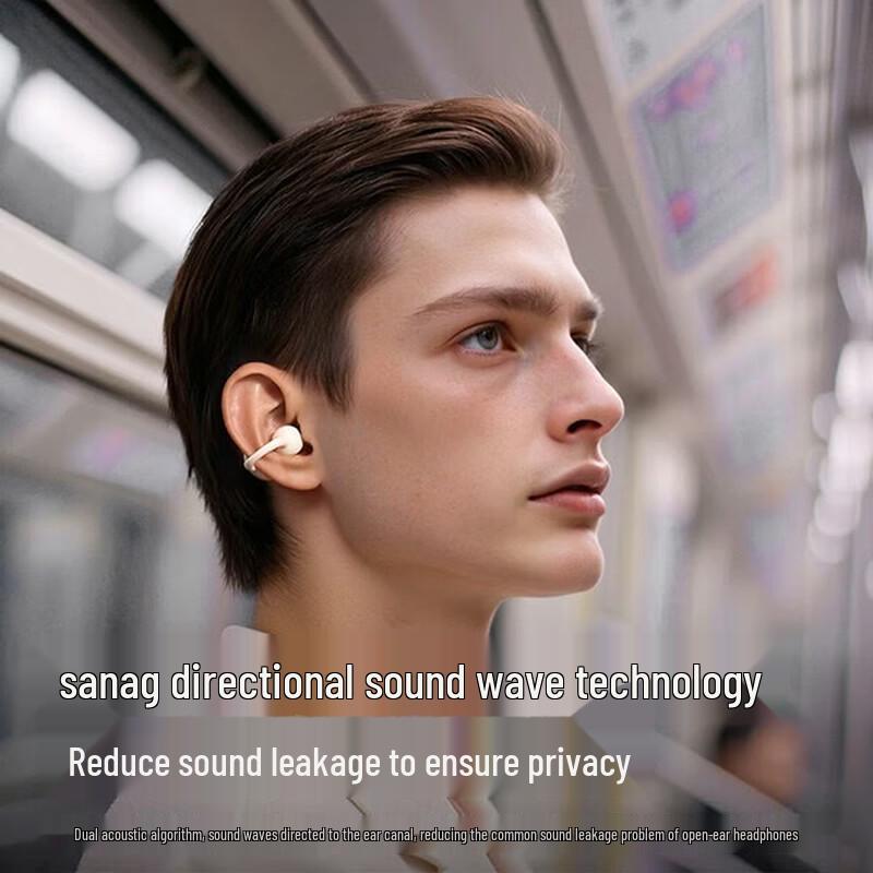 SANAG Z60S Clip-On Open-Ear Bone Conduction Bluetooth Earphones