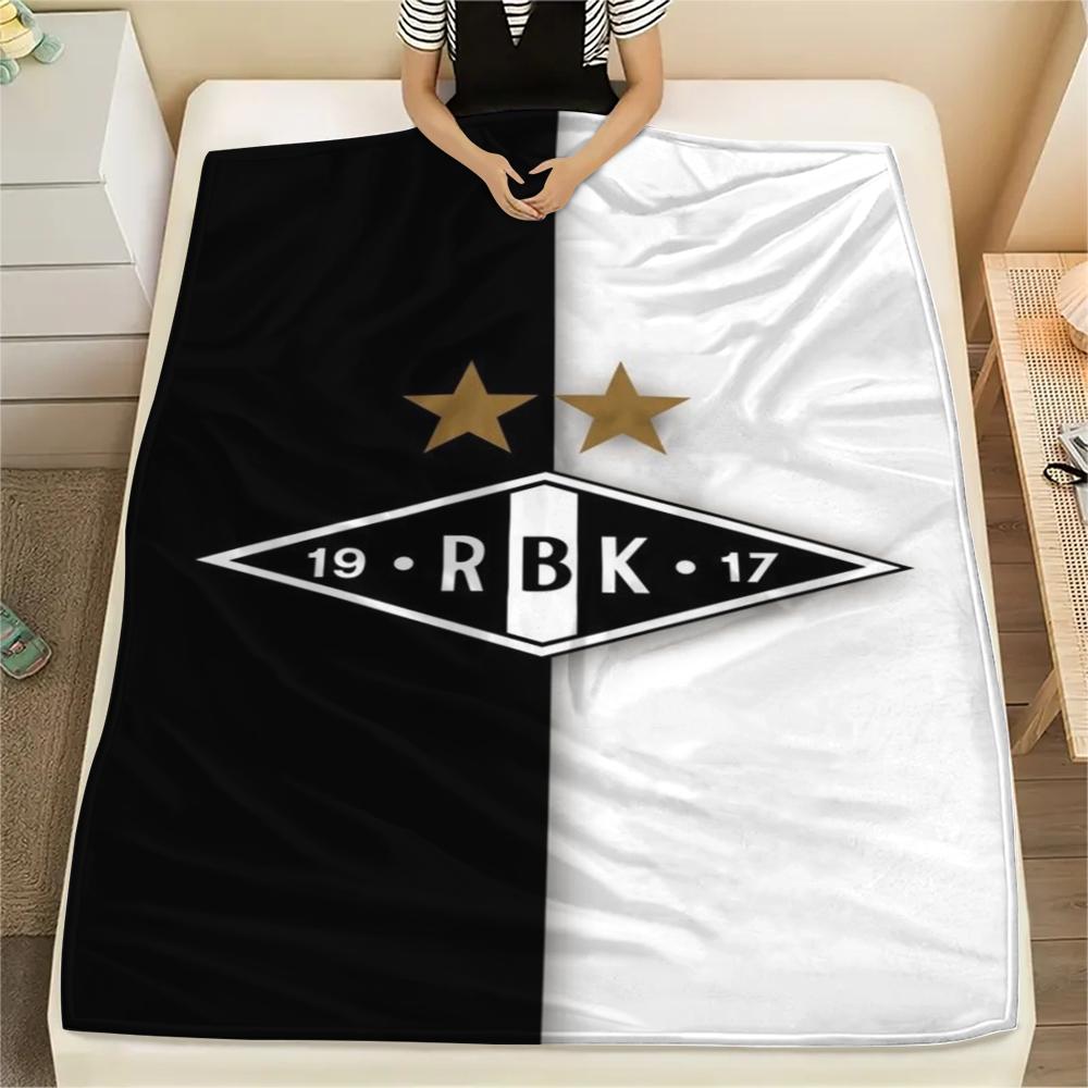 1PC Rosenborg Ballklubb Print Flannel Blanket, High Quality Comfortable for All Seasons, Home Decor, Warmth and Comfort, Perfect for Christmas Gifts