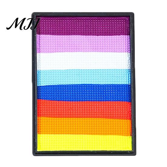 Rainbow Face Paint 50G for Body Painting, High Pigment Makeup Easy Blend Halloween Party Cosplay, Washable Kids Adults
