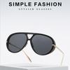 Leopard Print Large Frame Sunglasses Irregular UV400 Sun Glasses Multicolor Lenses Eyewear  Women