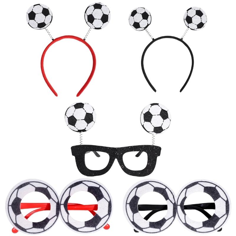 Plastové Sportovní Tématické Fotbalové Plastové Elastické Vlasové Doplňky Unisex Brýle/Pokrývka Hlavy pro Kostýmové Párty