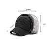 Men's Winter Aviator Hat Trapper Hat Windproof Warm Winter Hat With Ear Flaps Men's Baseball Cap Peaked Hat For Snowboarding Skating Cycling