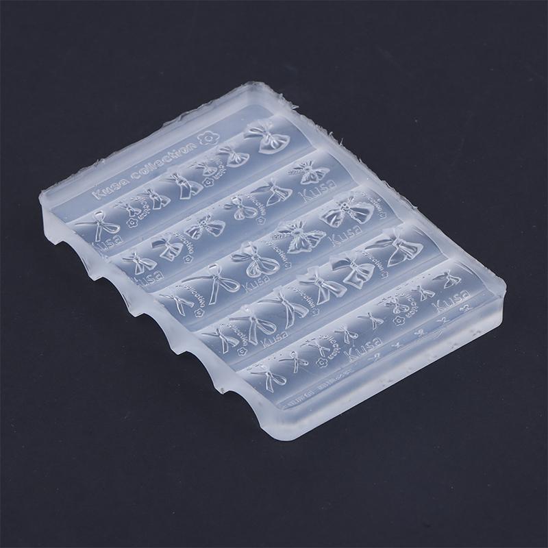 3D Bowknot Silicone Nail Mold Mixed Sized Shaped Bow Soft Stamping Plates Kawaii Ballet Bow Diy Manicure Art Mould Tools