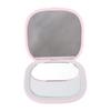 LED Makeup Mirror 3X Magnification Double Sides Foldable Handheld White Lighting Mirror Pink