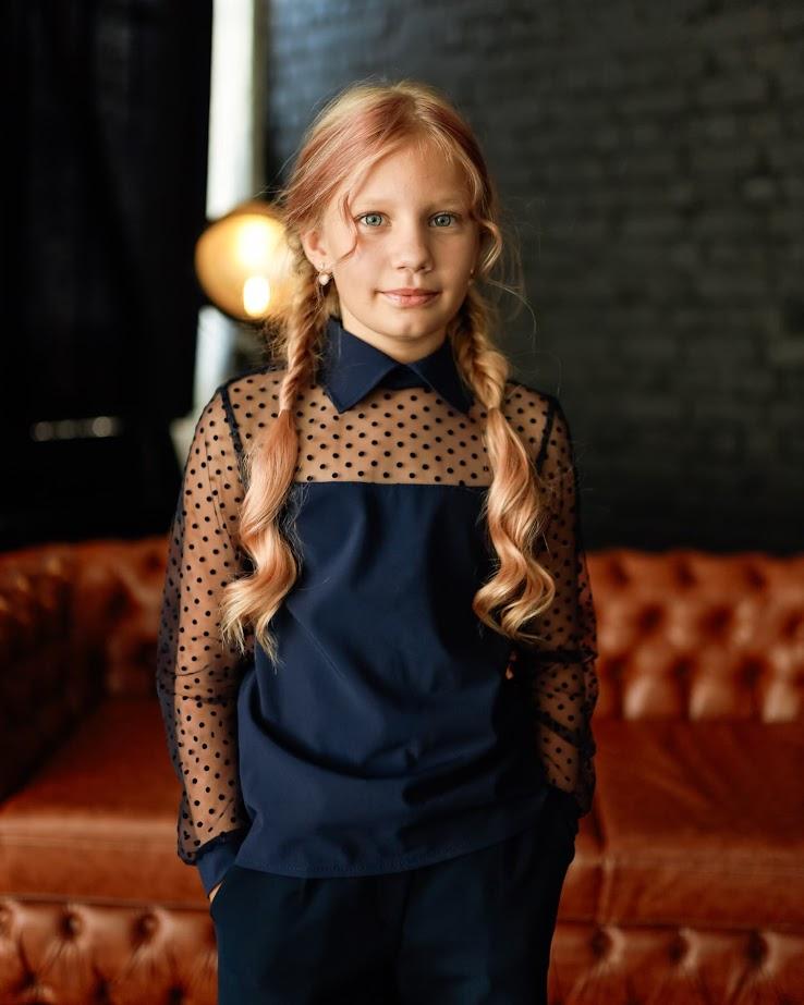 Girls’ School Blouse – Stylish & Practical for Everyday Wear, Any Season, 6138-066 HC