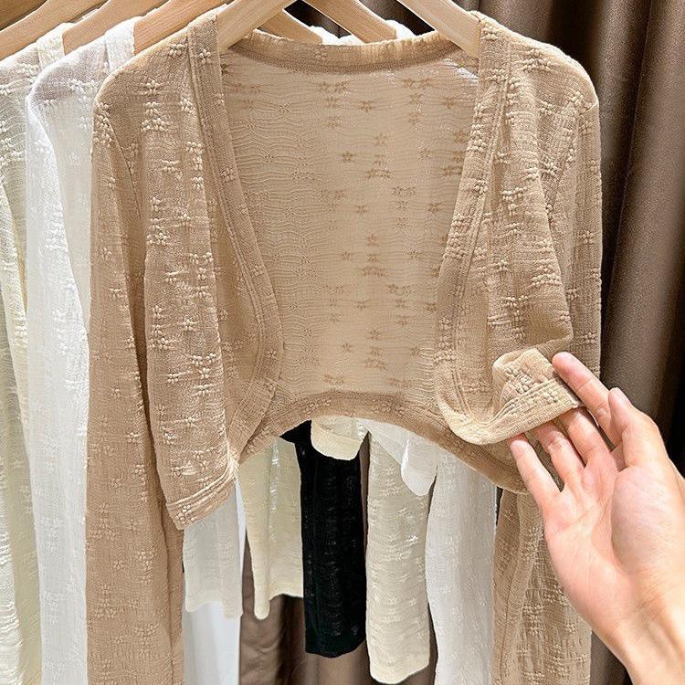 Lace Bolero Top & Cami Dress with Sheer Sun Shawl