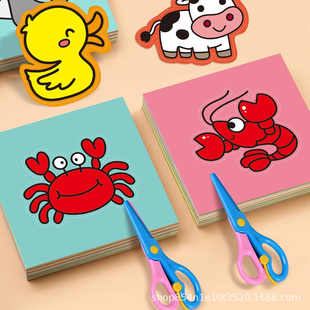 Animal Paper Cutting DIY Kit for Kids Aged 3-6: Fun Educational Craft Toy