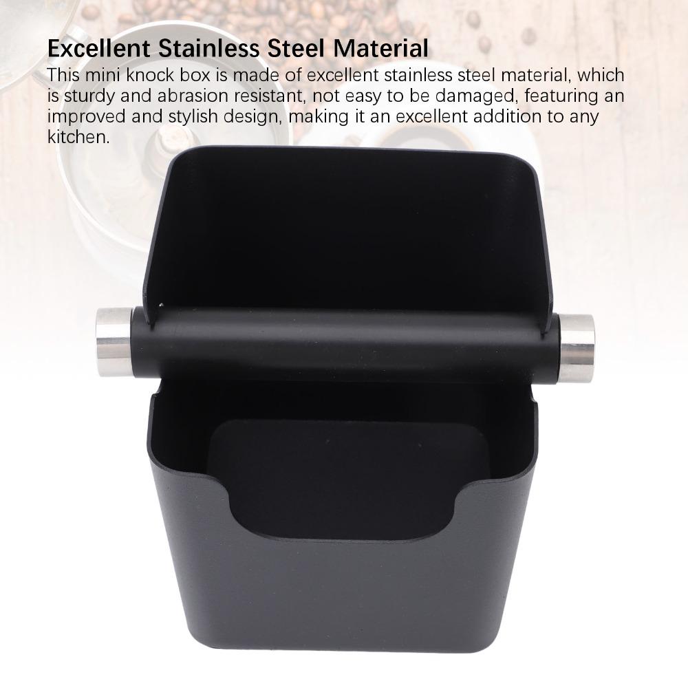 Non-Slip Rubber Base Coffee Knock Box Removable Knock Bar Mini Knock Box Barista Tool