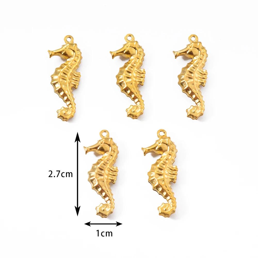 Wholesale 20pcs/lot Starfish Shell Strawberry Elephant Hollow Charms Pendant Stainless Steel DIY Jewelry Making Crafts