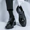 Fashion Korean Style Thick Bottom Tassels Casual Slip on Non-slip Metal Buckle Decoration Fashionable Brand Men's Shoe Tips Loafer Shoes