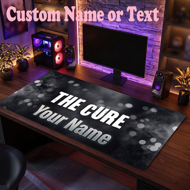 The Cure Customized Name Text Mouse Pad, Large Desk Mouse Mat Personalized Home Office Present