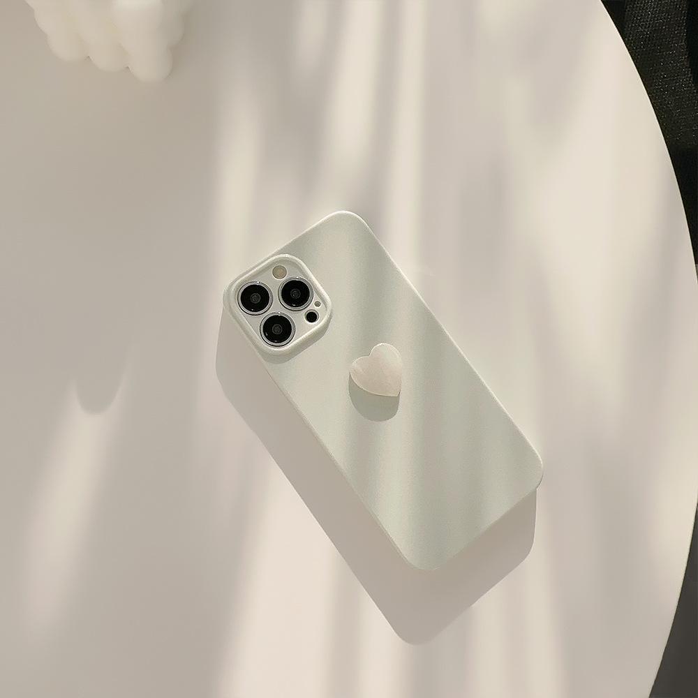 Three Dimensional Love Iphone14 IPhone 13 Pearl Shell 16 Solid Color 12 Suitable for 15promax Simple