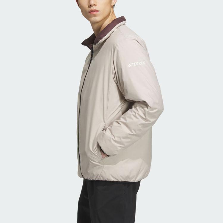 Adidas 3-In-1 Rain.Rdy Reversible Logo Outdoor Waterproof Sports Down Liner Jacket Men Jacket Beige IL8969