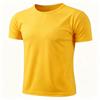 Men's Solid Color Mesh Quick Drying T-shirt Round Neck Short Sleeved Sports Top Summer Fitness Running Casual Base Shirt Unisex