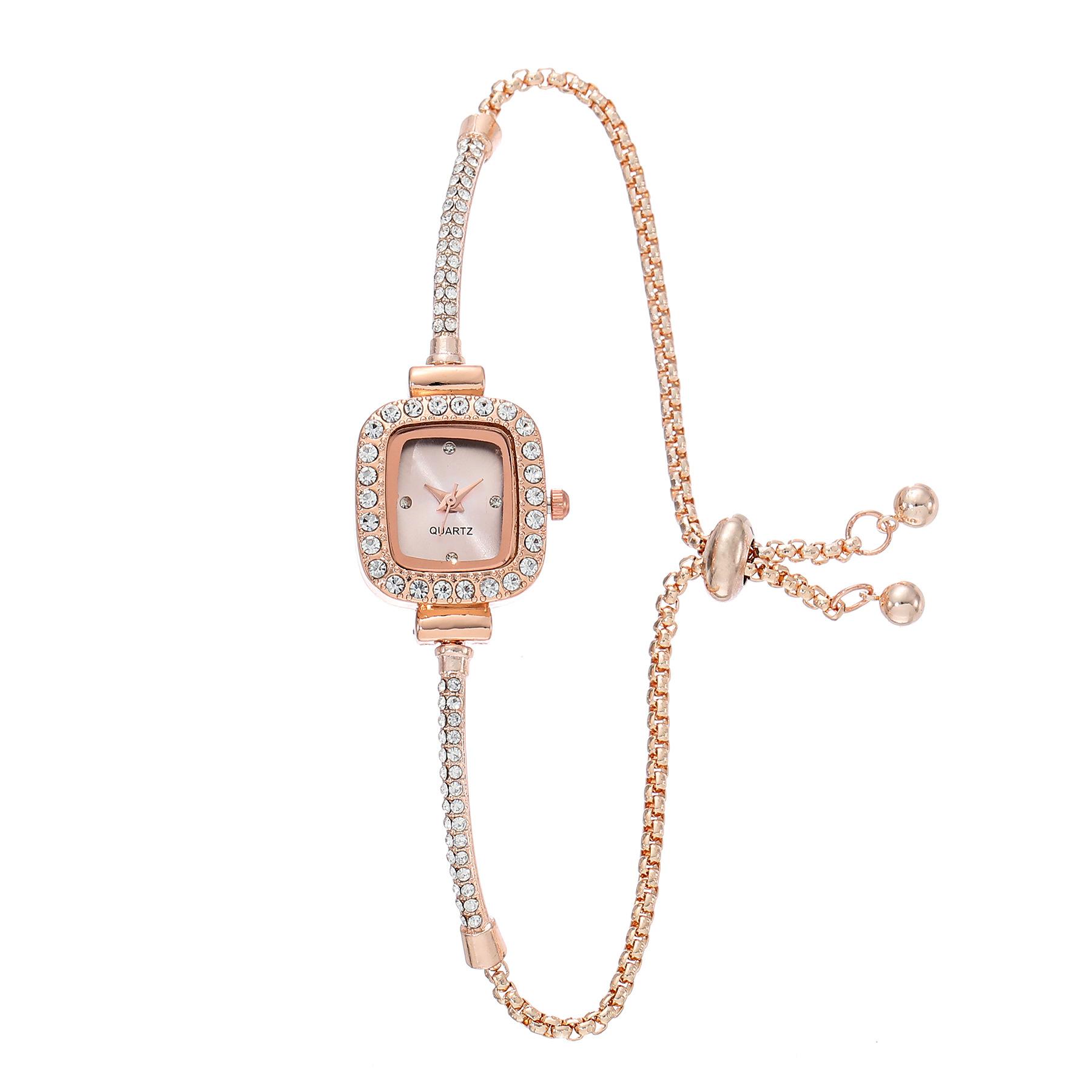 

Женские часы-цепочка со стразами, браслет, наручные часы, кварцевые часы, подарок