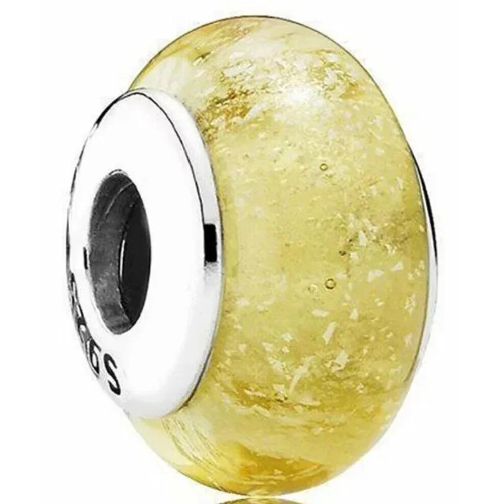 Copper Murano Glass Charms Fit Original Bracelets Round Murano Glass Charms Beads Diy Women Jewelry Gifts For Women