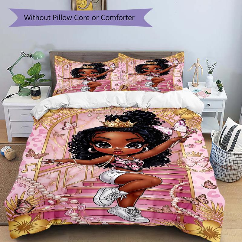 Butterfly Princess Fantasy Print 3Pcs Bedding Setduvet Cover With 2 Bedropillowcase Home Birthday Gift