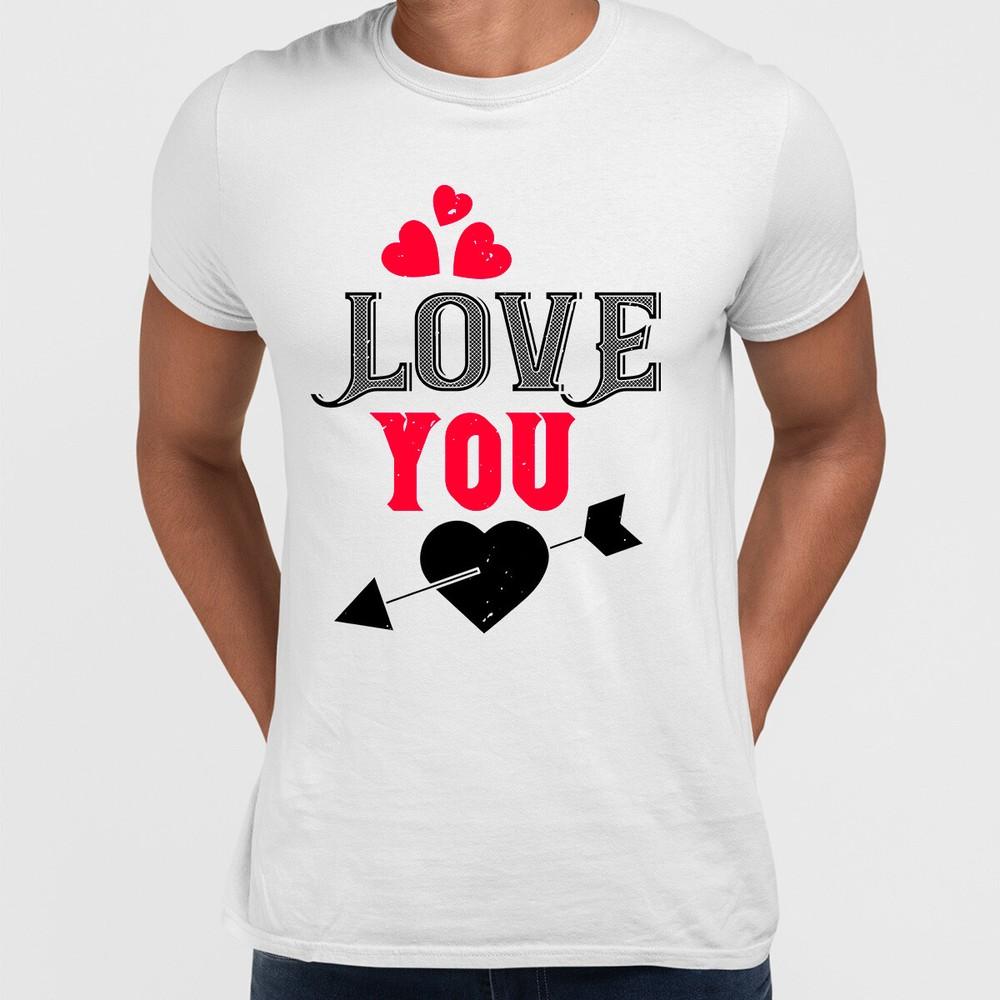 Valentines day Love you Amor love heart passion  arrow  valentines day Tee L