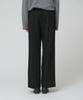 MUSEE [Essentiel] Arch Minimal Wool-Blend Semi-Wide Pants_Black