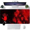 Red Horror Bloody Handprint Mouse Pad XXL Padded AntiSlip Rubber Base Seamed Edge Gaming Computer Desktop Large Keyboard Mats