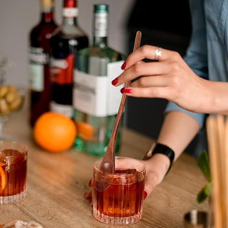 2Pcs Long Handle Large Natural Oval Spoon Set Spoon Tableware Ellipse Ladle Set Eco Friendly Spoon Tableware For Kitchen Tool