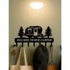 Happy Camper RV Metal Key Holder, Welcome To Our Camper Wall Hook