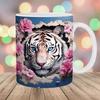 3D White Tiger Tiger Ceramic Coffee Mark Cup Tea Cup New Animal Animal New King Of The Forest