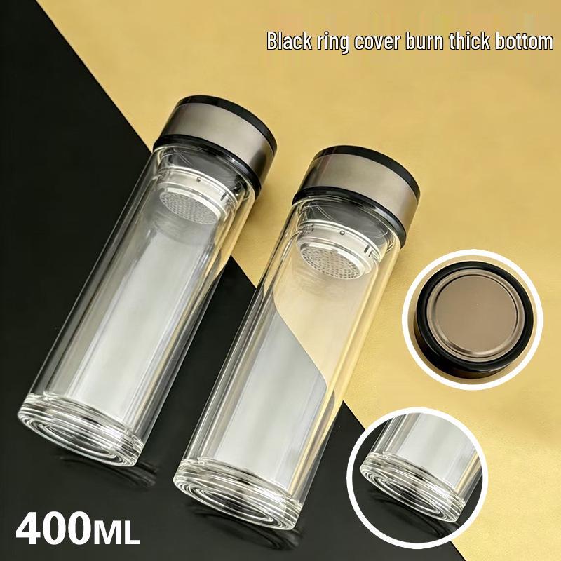Custom Logo High-Temperature Resistant Borosilicate Glass Tea Cup - Personalized Thickened Water Cup