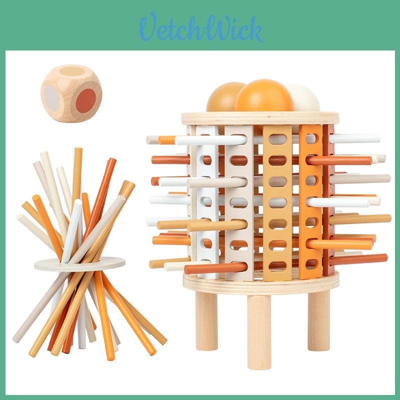 Wooden Strategy Game For Children With Dice And Family Party Activity