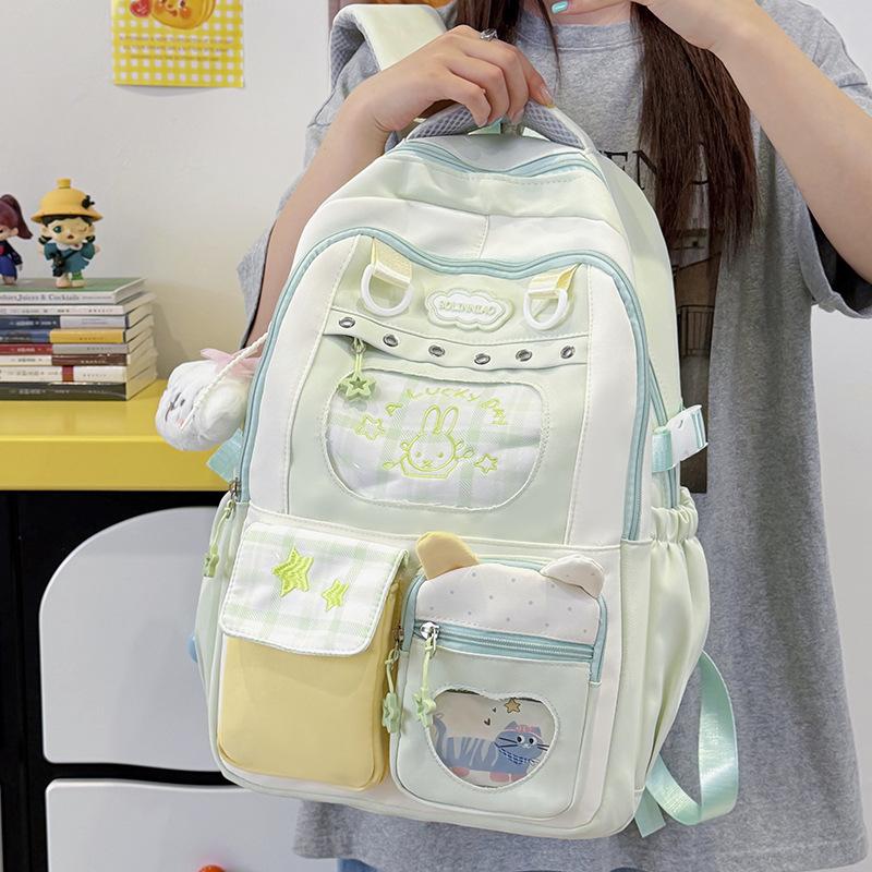 Schoolbag high value ins wind Japanese school bag female junior high school students large capacity backpack primary school students college wind