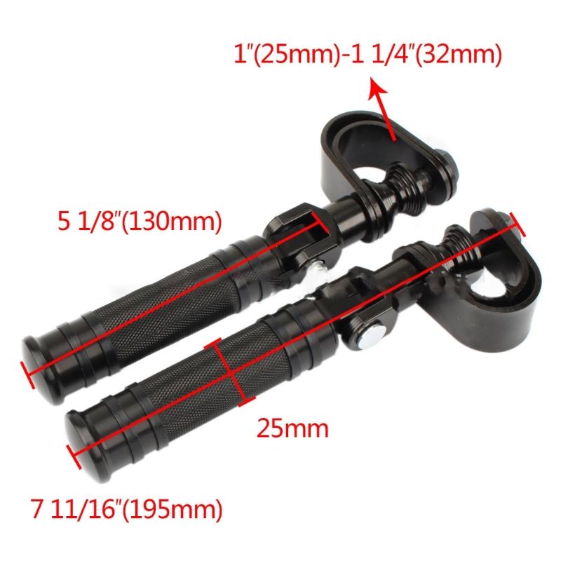 Stylish Highway Foot Pegs Metal & Plastic Footrest Mount Durable for Motorcycles Improve Comfort & Style on Your Bike