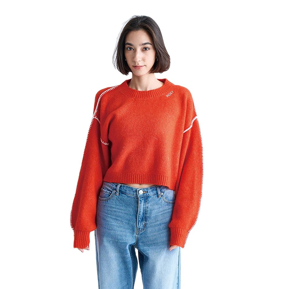 Roxy Blanket Stitch Sweater RSR244024 ORG Women's Color-Coordinated