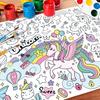 110X80Cm Unicorn Coloring Books For Kids Coloring Poster Large Coloring Tablecloth For Boys Girls Unicorn Birthday Party Supplie